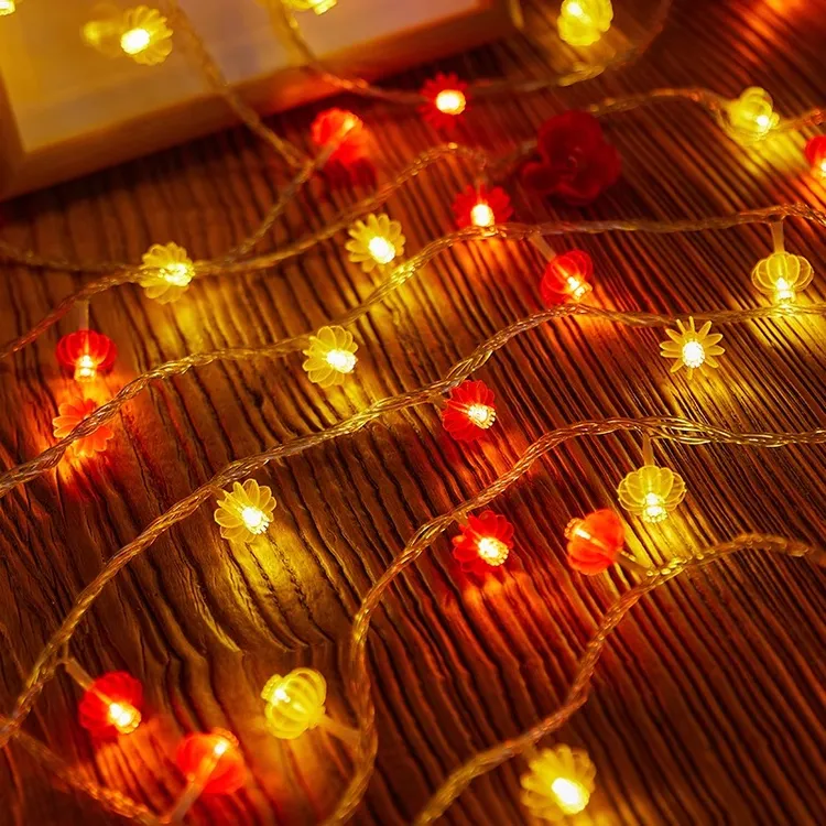 2025新年小红灯笼彩灯串灯蛇年春节装饰品阳台led挂饰过年气氛灯