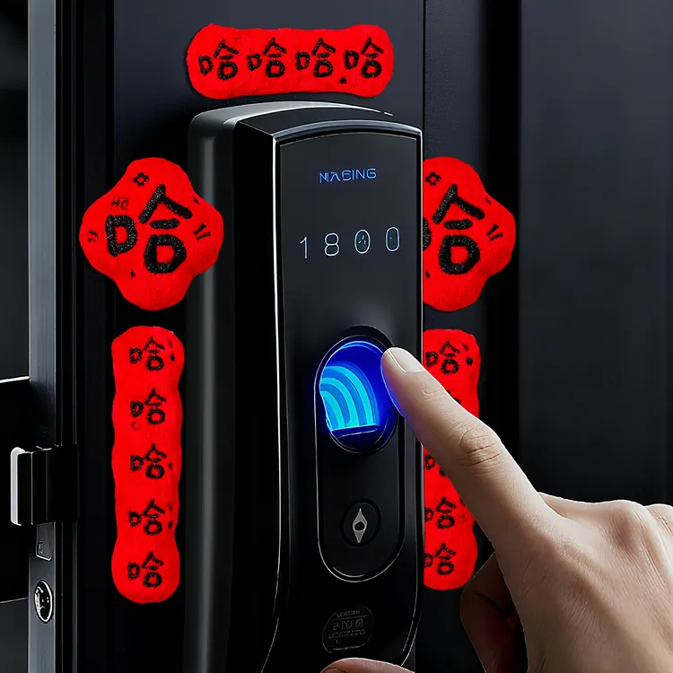 2026新款马年新年磁吸小对联创意毛绒福字门贴春节过年冰箱贴装饰