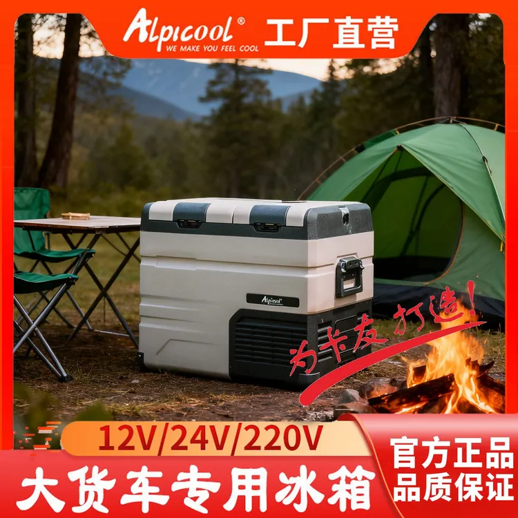 冰虎车载小冰箱迷你便携车家两用压缩机制冷12V24V220V车载冰箱