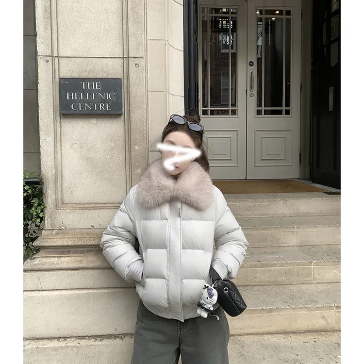 '软心泡芙'可拆卸毛领保暖棉服女冬季韩版百搭短款加厚宽松外套女