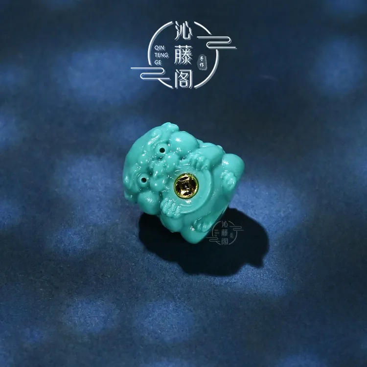 11MM科技松镶嵌吞金兽貔貅散珠文玩手串手链配饰配珠腰珠顶珠单珠