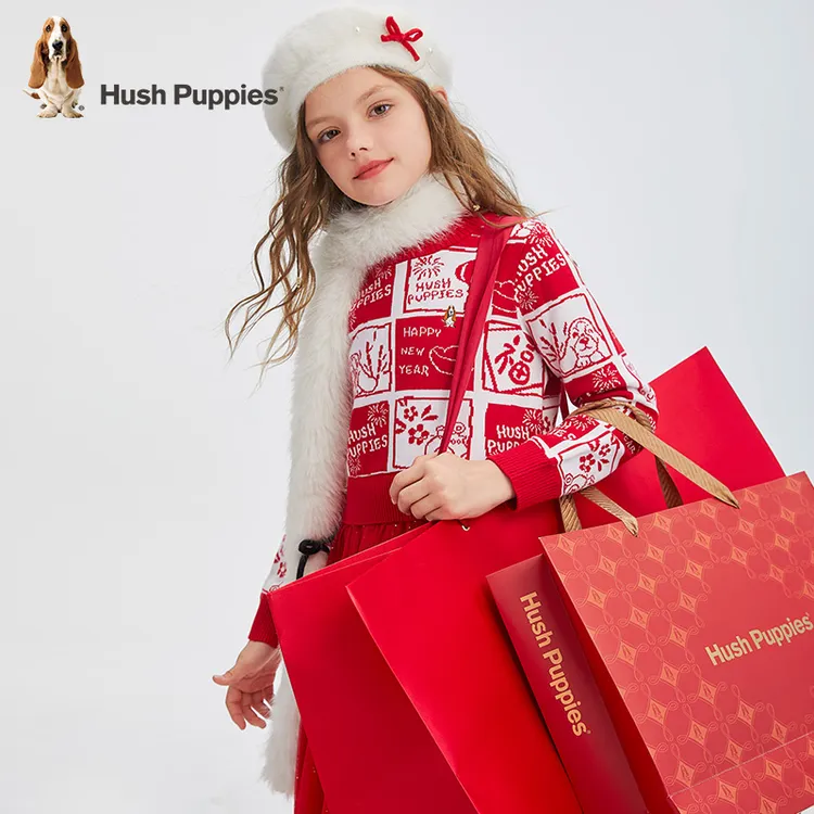 S暇步士童装冬季卡通动漫格纹长袖连衣裙HPSDGD48CZ734