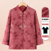 中老年人秋装女唐装衬衫奶奶装薄外套妈妈春秋长袖衬衣老太太衣服