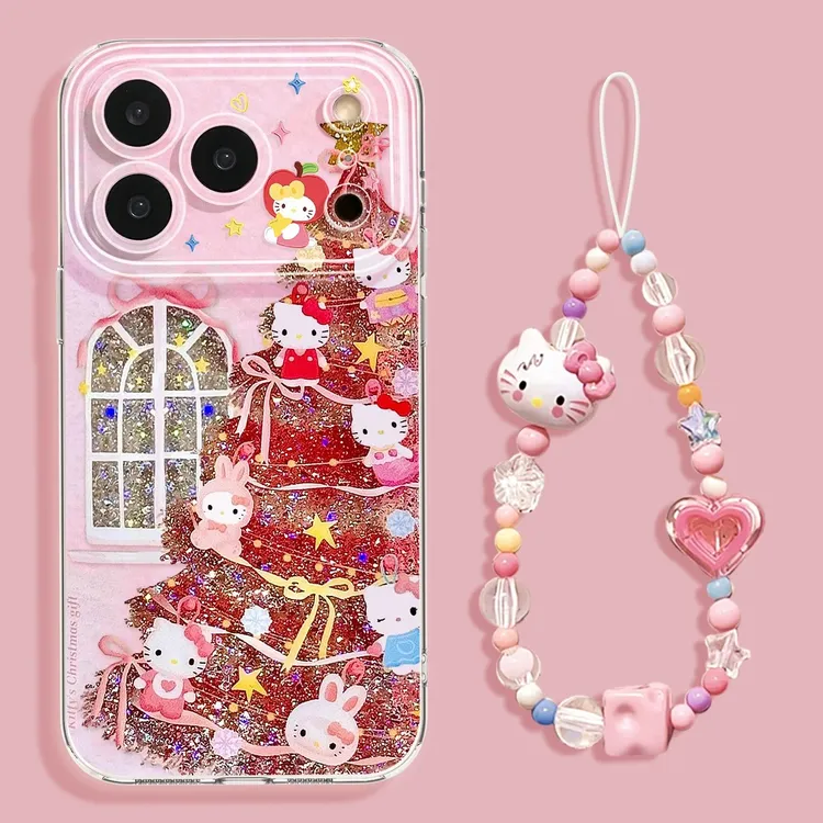 圣诞树凯蒂适用iPhone17苹果14情侣手机壳16promax可爱爆款78趣味