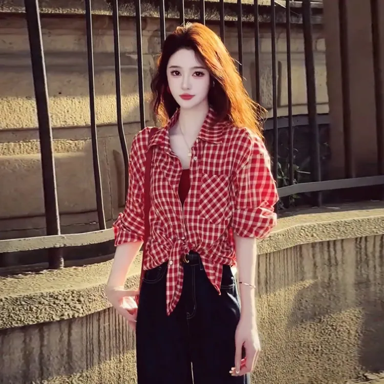 长袖衬衫早秋女装2025新款韩系