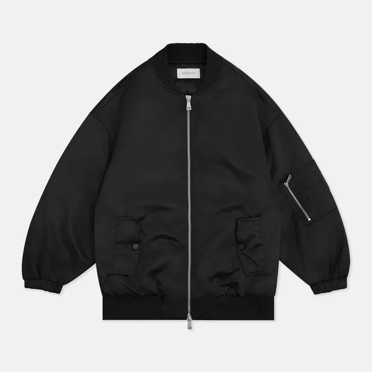 原创秋冬复古明星廓形飞行夹克休闲百搭宽松慵懒棉服外套Z253131