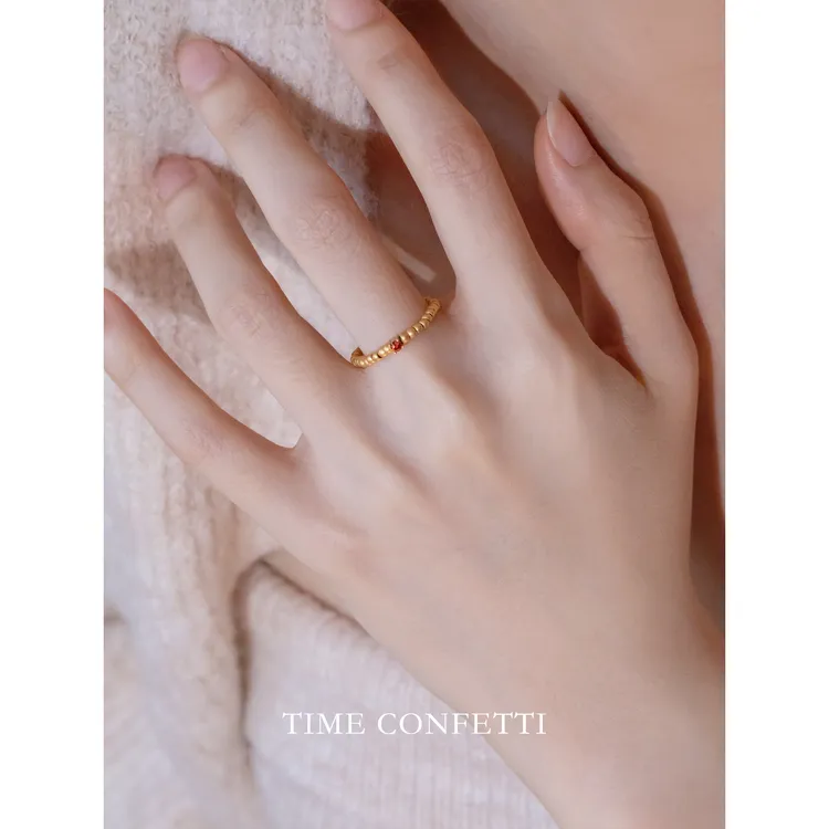 黄铜戒指 镀K金【孙二娘】精致百搭珠珠戒指TC 11728