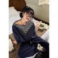 MoNvKiKiPlus2「微甜光」大码微胖65棉短版设计毛衣长袖卫衣#B281