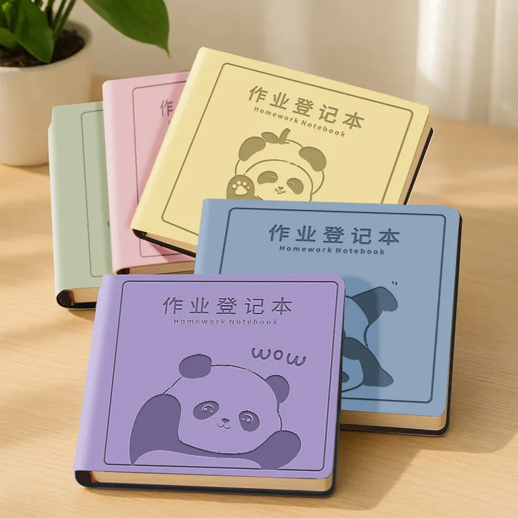 作业登记本高颜值小学生记作业本加厚随身本迷你笔记本自带笔插位