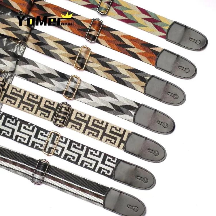 Yomer木吉他电吉他贝斯刺绣提花款背带