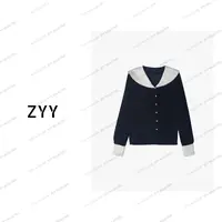 ZYY【墨雪交辉】2025S/S新品秋冬钉珠领撞色丝绒衬衫女X25QCS04399