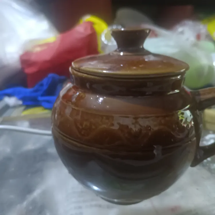 家用陶瓷盐罐调味瓶老式复古土陶油瓶带盖子耐高温辣椒油