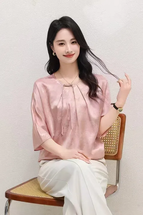 2025轻奢女装夏季衬衫桑蚕丝时尚气质