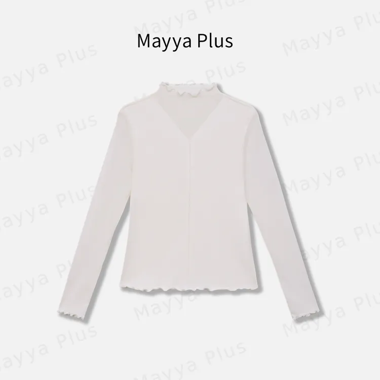 【美丽法则】Mayya Plus麦芽定制法式流光风百搭打底衫上衣32546192