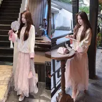 【婷婷】《七彩祥云裙》心动版 蕾丝刺绣花苞纱裙 TT2SQTH2108