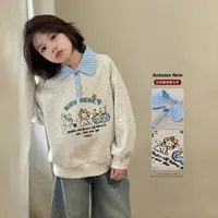 女童卫衣秋款2025新款洋气儿童长袖上衣宝宝翻领polo衫童装Q13767