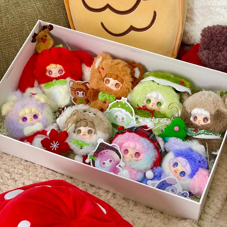 正版新款氧氧圣诞叮叮铛系列毛绒盲盒可爱包包挂件圣诞节礼物