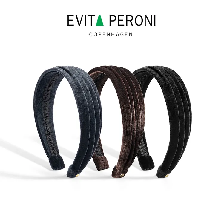 Evita Peroni/依慧达流光沁绒系列发箍丝绒摩登复古发饰手工ZB