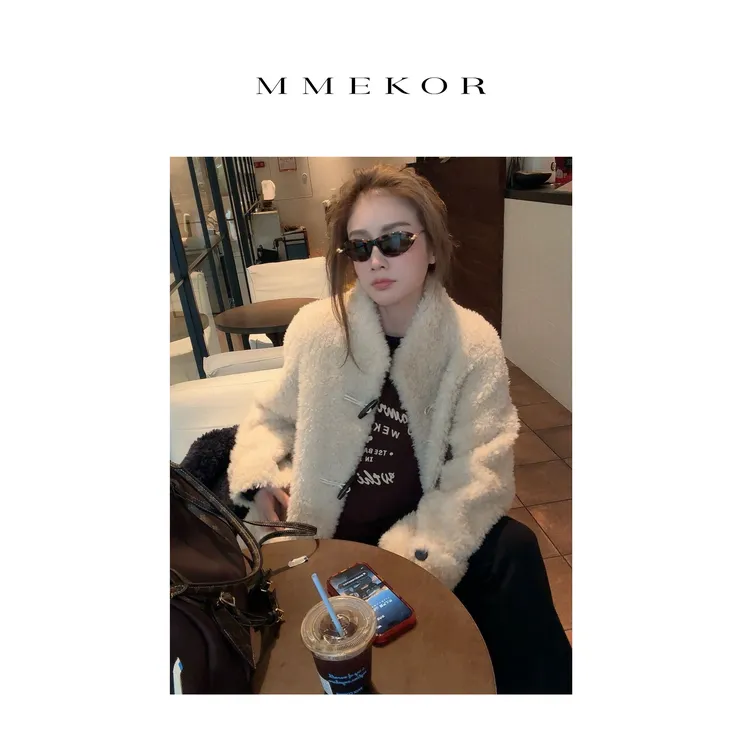 MMEKOR“雪国暖绒”外套 2025新款秋款千金玛德琳气质外套 30777