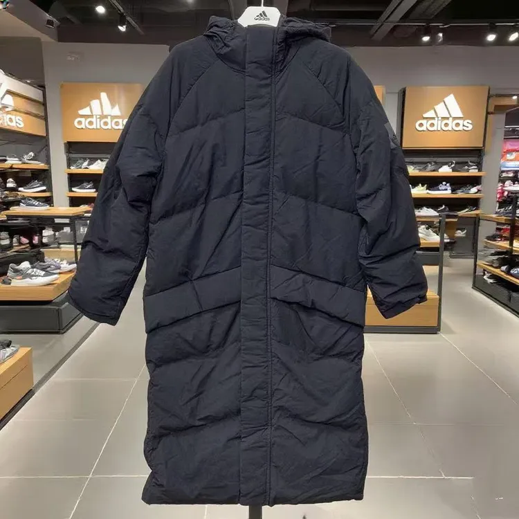 ADIDAS阿迪达斯正品BIG BAFFLE COAT 长袖男子连帽羽绒服 IK3161