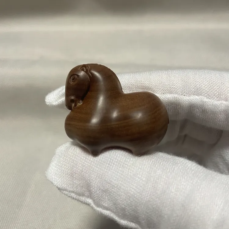 马横纹黑肉老料马上发财保真印度迈索尔老山檀香32mm×26.8mm