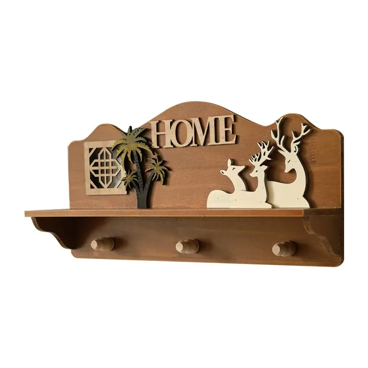 进门钥匙收纳架ins入户玄关壁挂创意墙上置物网红装饰挂钩免打孔