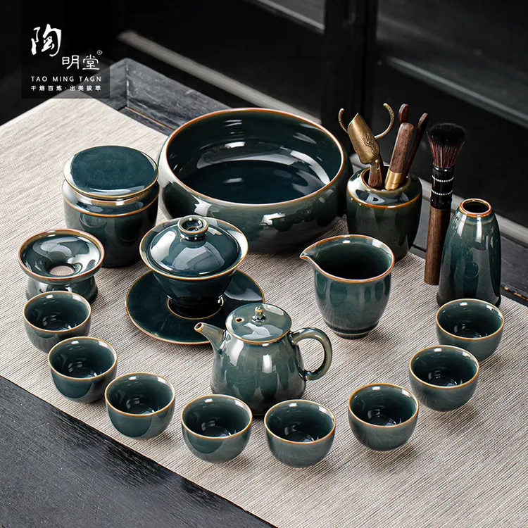 茶具套装家用客厅会客茶壶功夫茶泡茶壶茶杯轻奢简约办公室套装