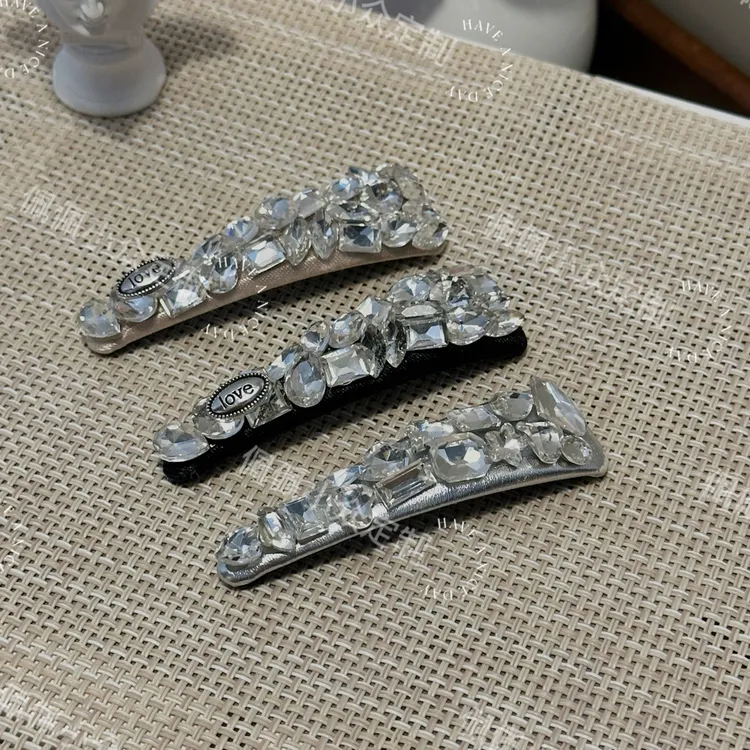 【PEI】玉轮/发夹日韩一字夹原创设计复古ins边夹刘海夹气质鸭嘴夹