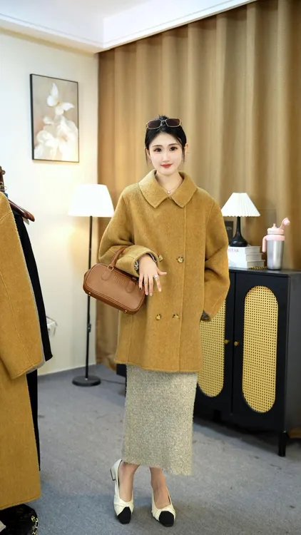 70%羊毛中长款时尚大衣羊毛外套气质休闲百搭新款外套