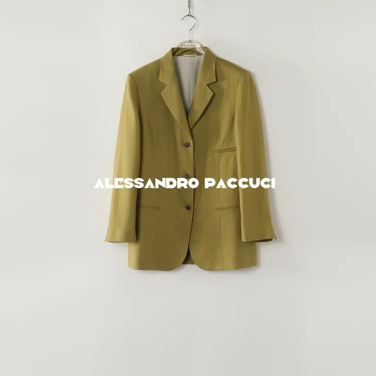 AP洛哥51033WZ/51034WZ【黑标系列】日本进口亚麻翻驳领后开叉西装