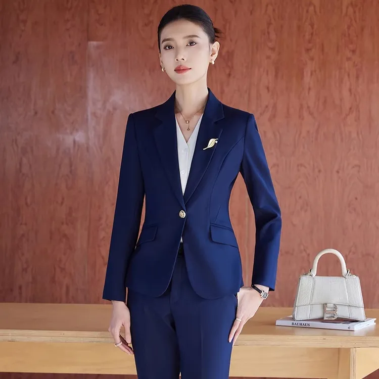 高端西装套装女春秋新款时尚气质女神范职业装正装酒店经理工作服