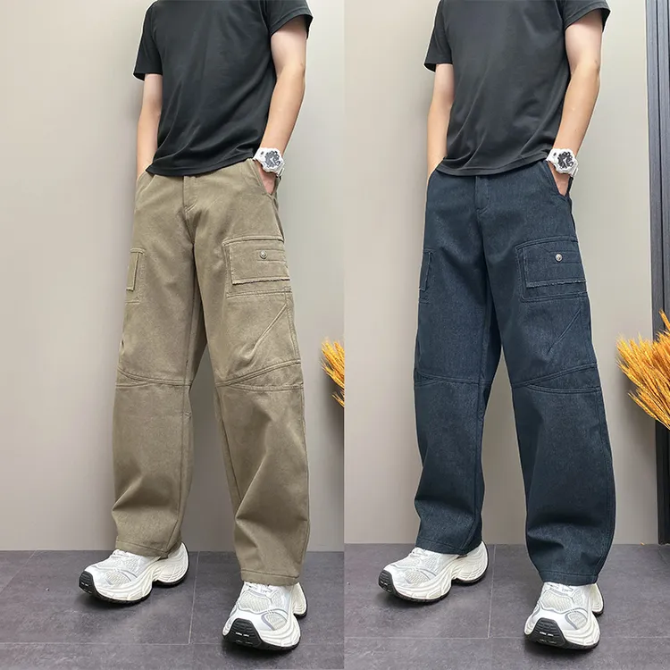 2025年秋季新百搭宽松直筒裤痞帅美式工装裤宽松休闲裤长裤男款潮