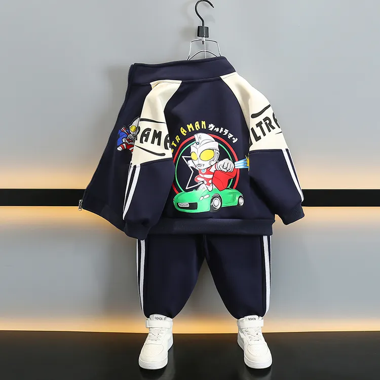 奥特曼男童衣服秋季运动服外套套装2025新款儿童春秋装发光带亮灯