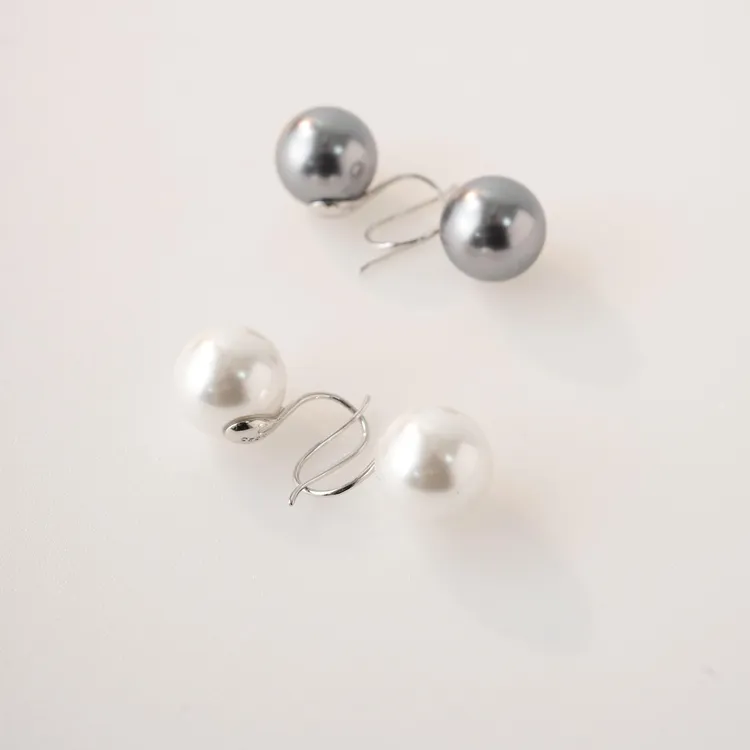 非金属仿珍珠耳饰 西子/【踏沙】14mm高跟鞋耳钉耳环耳饰/SSXY0002