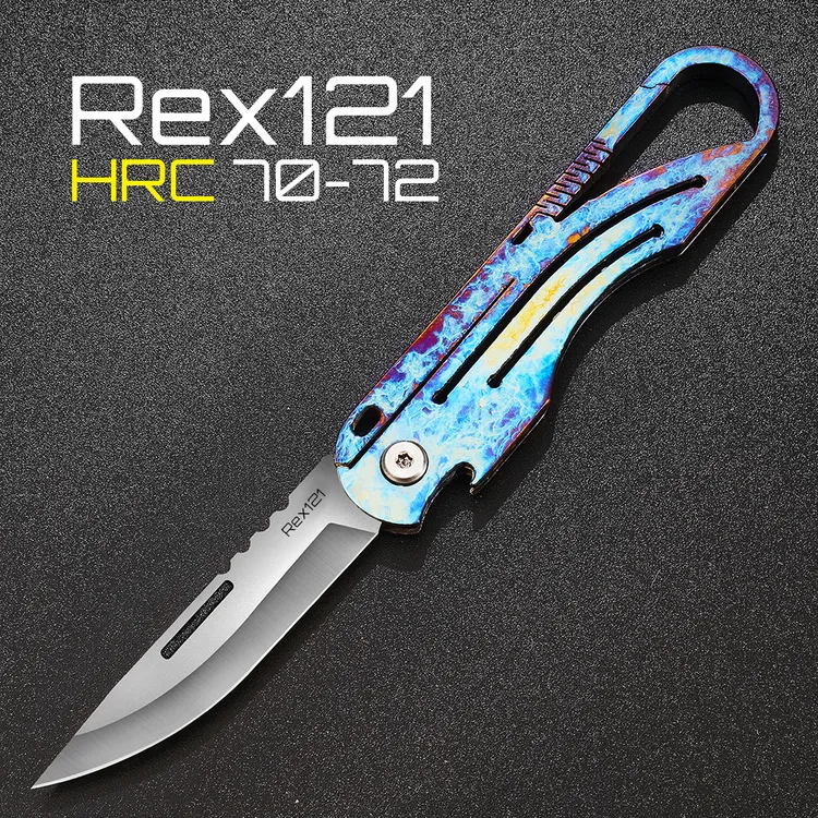 REX121/S90V迷你折叠刀随身锋利高硬度钥匙扣快递刀多功能折叠刀