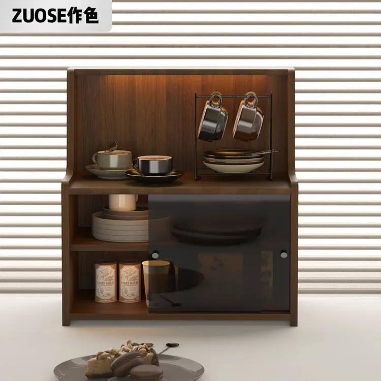 桌面收纳盒杯子收纳柜厨房餐具杯架咖啡杯收纳盒家用台面置物架子