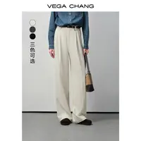 VEGACHANG【】白色休闲裤女2025新款秋季垂感瘦长裤7358JJ