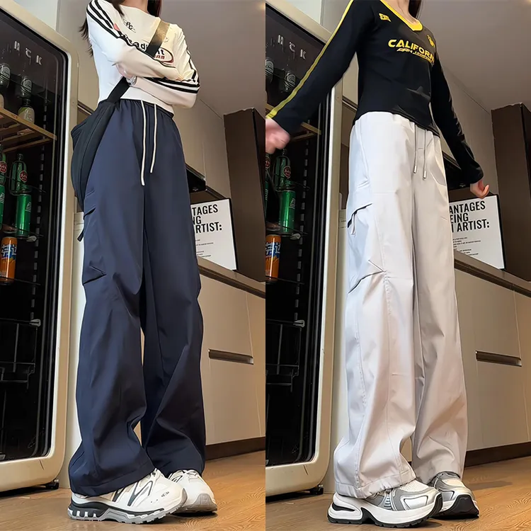 工装大口袋三防冲锋裤男女同款秋冬季高街潮流加绒加厚休闲裤子