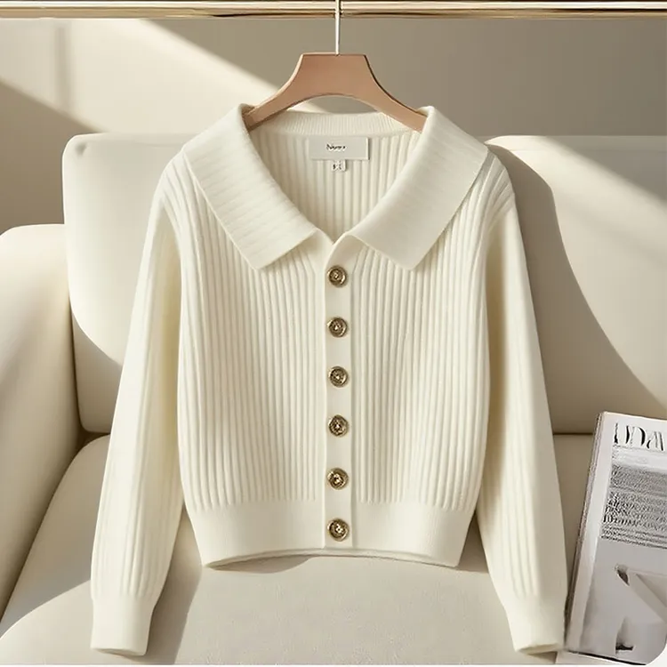 法式高端轻奢针织开衫毛衣女2025秋季新款慵懒风洋气简约外套上衣