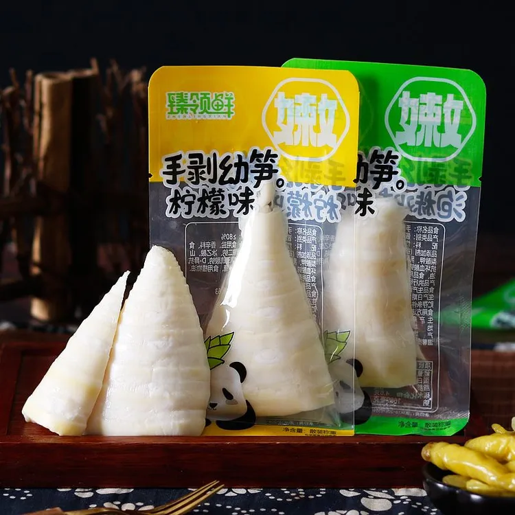 正品臻领鲜手剥幼笋泡椒竹笋尖开袋即食柠檬不辣网红休闲独立包装
