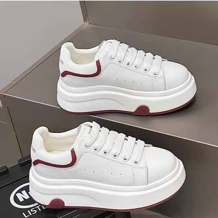 时尚潮流小白鞋女春季新款运动百搭轻便6CM增高厚底休闲板鞋女款