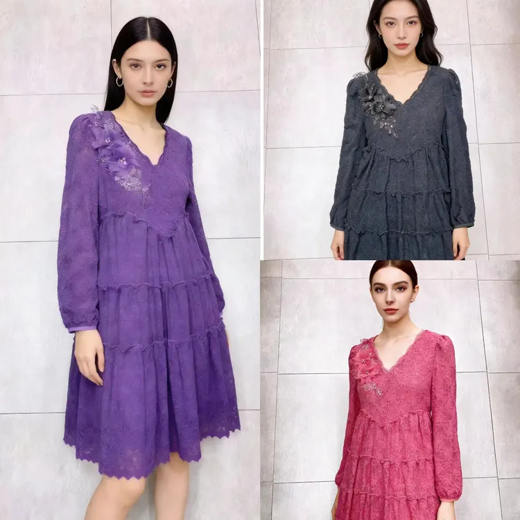 86161新款时尚重工连衣裙