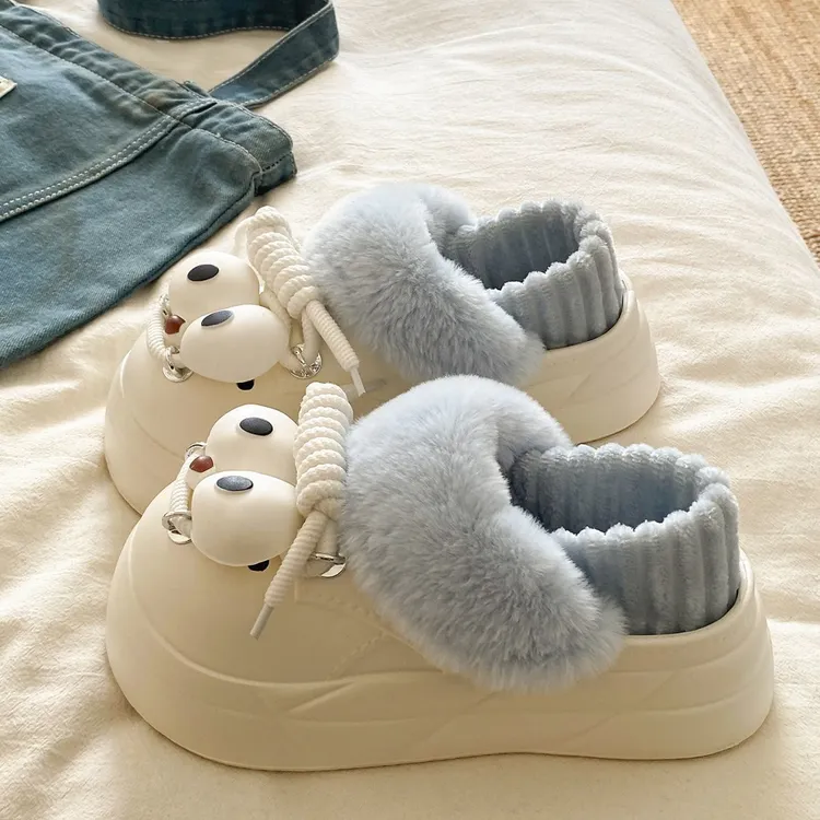 2025冬季轻便居家舒适休闲棉拖鞋防水耐脏可拆卸百搭时尚保暖棉拖