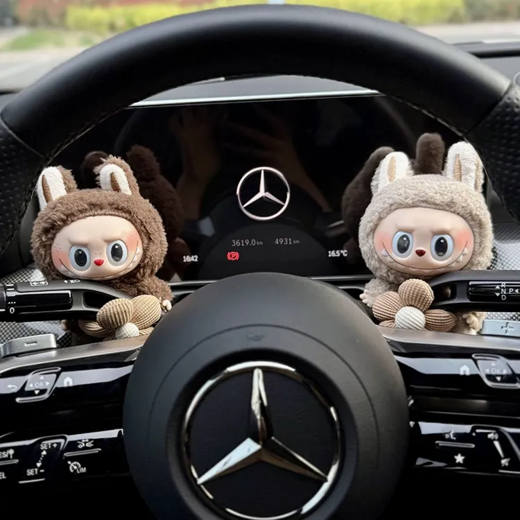 创意车载怀挡装饰档把摆件可爱拉布布雨刮器装饰公仔转向灯玩偶
