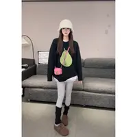 FAND依依【彩绘南瓜】春季新款情侣装慵懒风宽松圆领毛衣