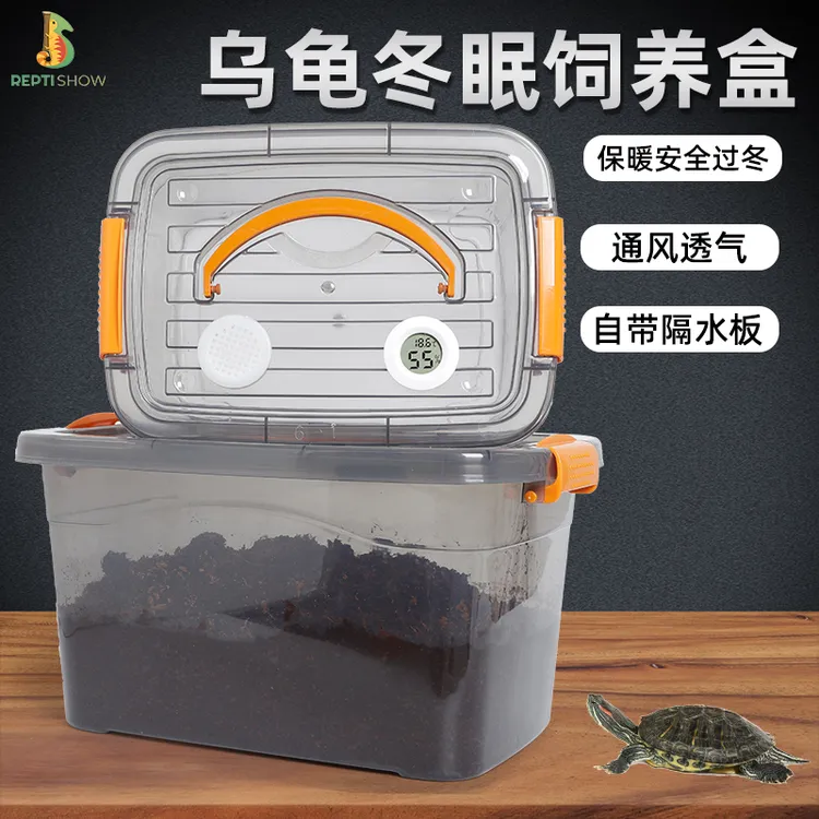 乌龟冬眠饲养盒爬虫孵化箱爬宠过冬用品蜥蜴角蛙蛇守宫繁殖饲养箱