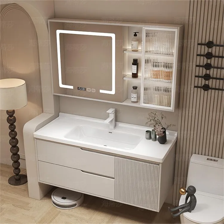 浴室柜陶瓷一体盆2025爆款网红款卫浴柜洗脸盆柜组合卫生间洗漱台