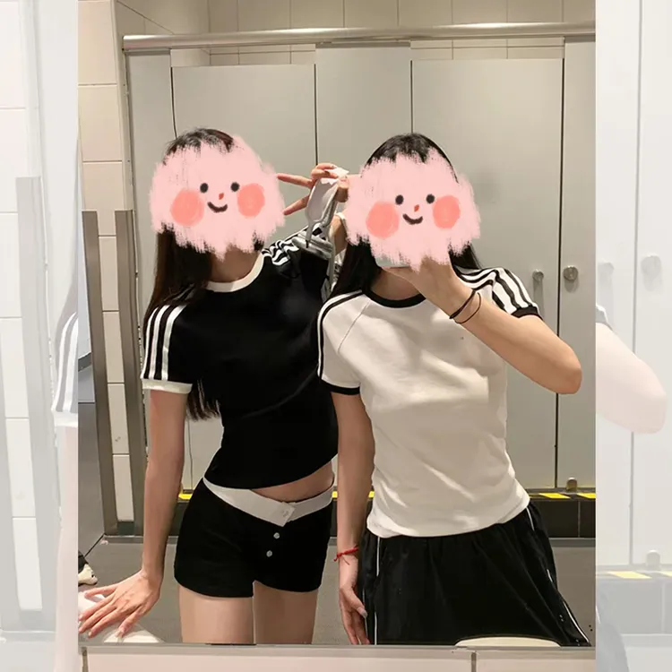 大码夏季短袖t恤微胖修身显瘦辣妹体恤上衣987891#