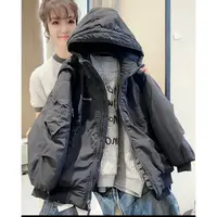 [现货现发]男童冬季加绒连帽童装上衣中大童酷帅潮牌保暖棉服外套