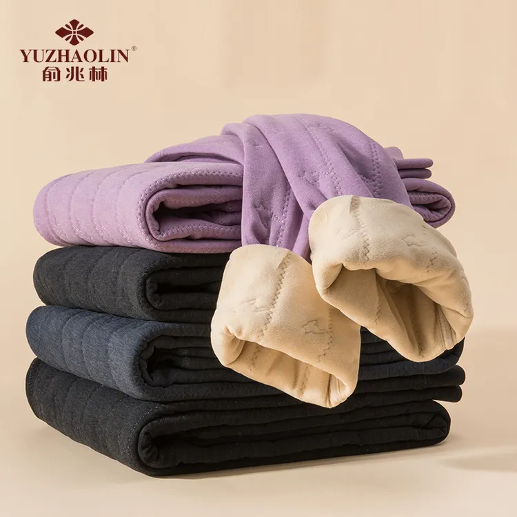 俞兆林100%纯羊毛保暖裤男冬季新款棉羊毛加绒加厚加大秋裤女男士